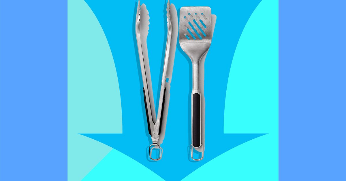 Oxo Outdoor Grill Turner and Tongs Set Sale 2022 The Strategist