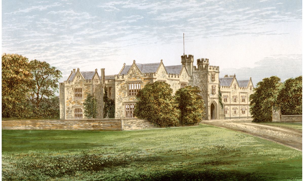 Wytham Abbey, Oxfordshire, home of the Earl of Abingdon, c1880.