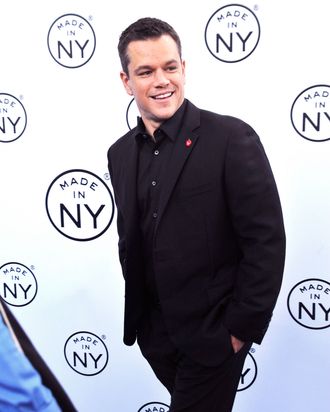 NEW YORK, NY - JUNE 06: Event honoree, actor Matt Damon attends the 6th annual Made In NY awards at Gracie Mansion on June 6, 2011 in New York City. (Photo by Gary Gershoff/Getty Images)