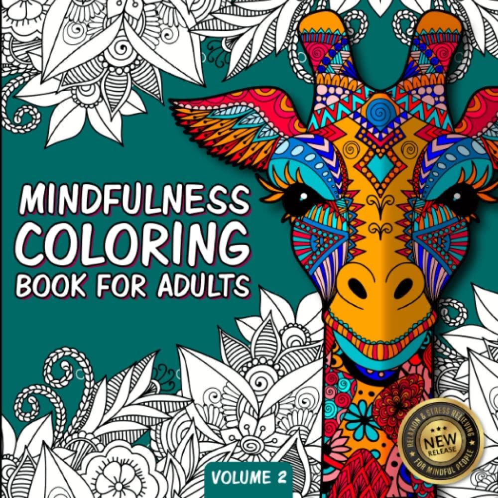 Large Print Adult Coloring Book – Stress Relief With 102 Pages