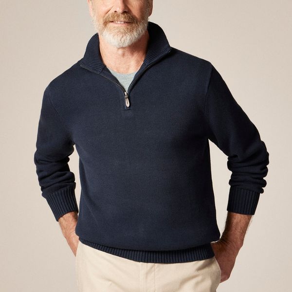 J.Crew Heritage Cotton Quarter-Zip Sweater