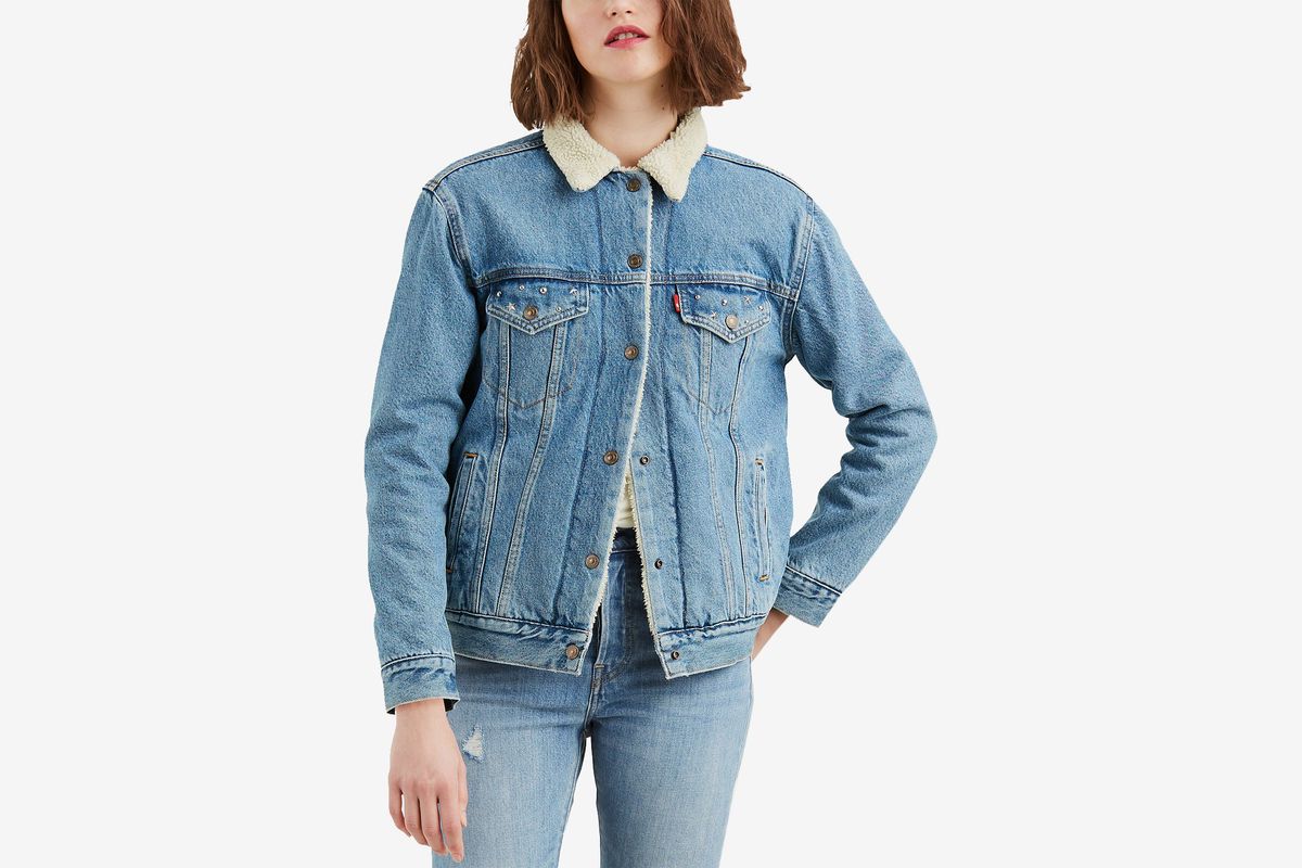 levi's fleece jean jacket