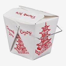 Cajas chinas para llevar con mango de alambre Pagoda Fold Pak