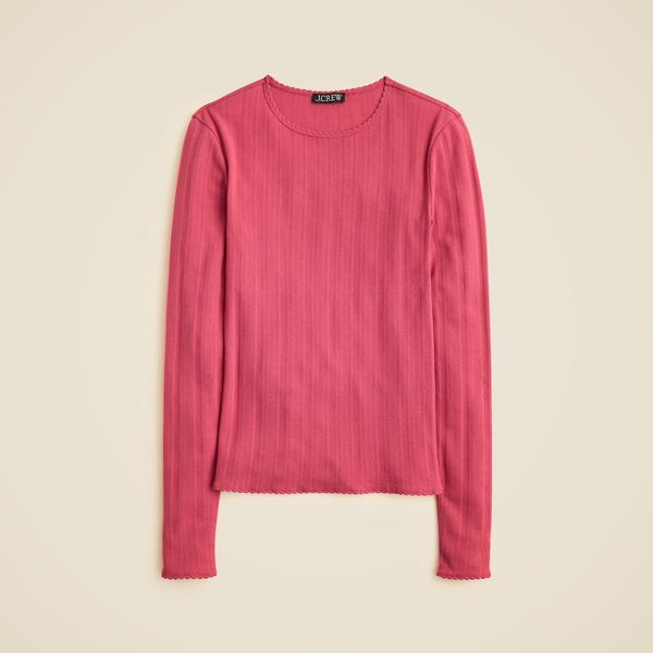 J.Crew New Pointelle Long-Sleeve T-Shirt
