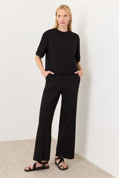 Pact Organic Airplane Pintuck Wide Leg Pant