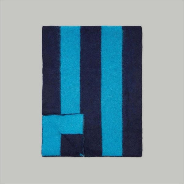 Everlane The Alpaca Patterned Scarf - Horizon Blue/Ocean Cavern