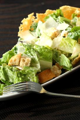 Crisp Romaine, classic Caesar dressing, Parmesan crisps, white anchovies