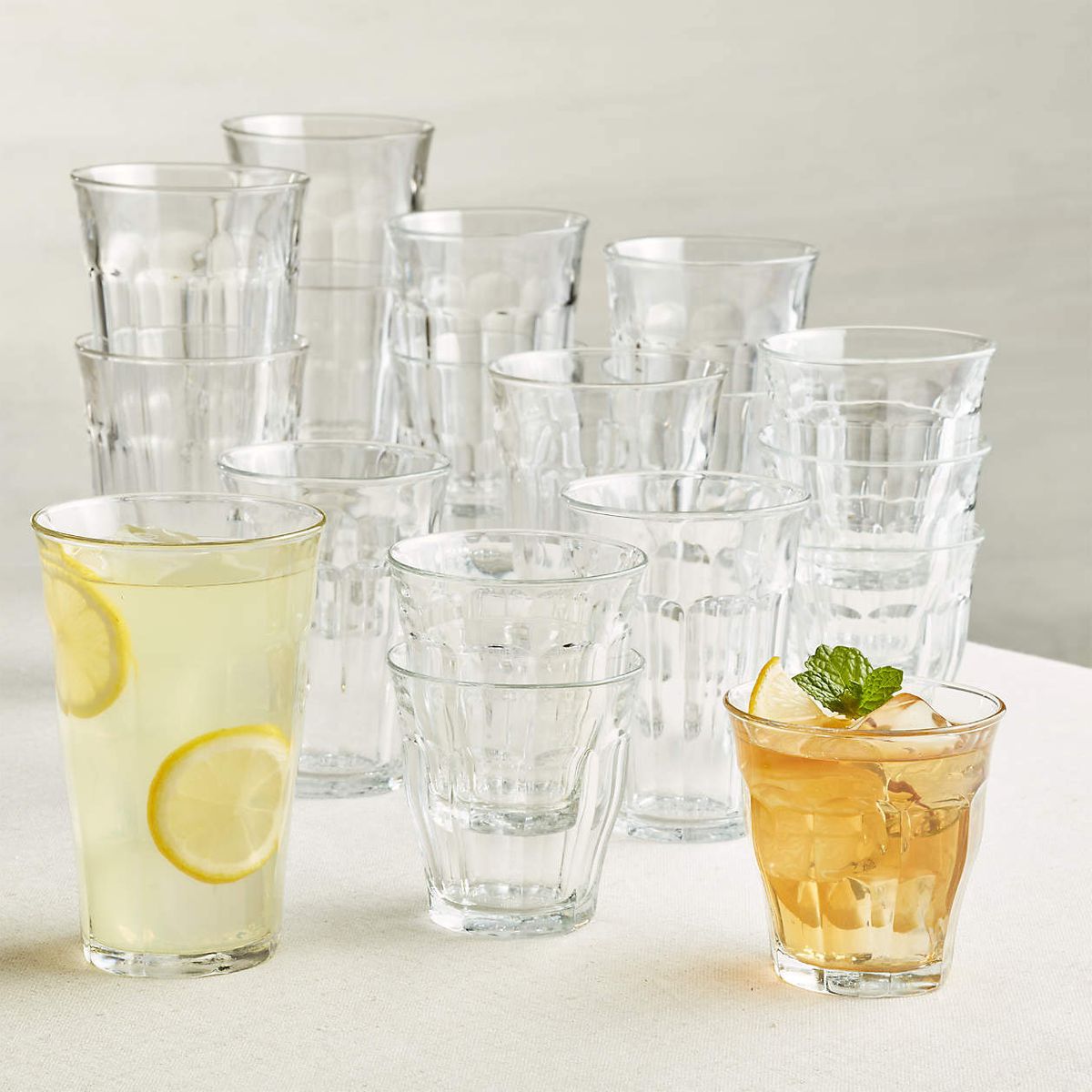 Set of 6 Six 5-oz Clear Juice Glasses 