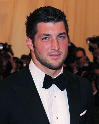 NFL player of the New York Jets Tim Tebow attends the 