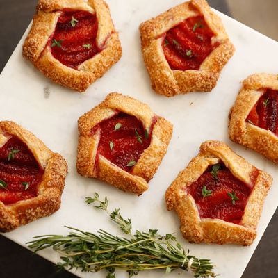 Blood-orange galettes with thyme.