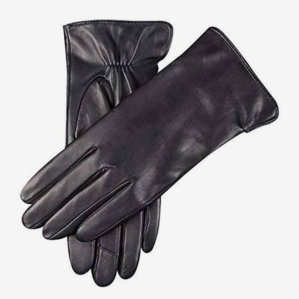 Black Soft Leather Very Soft and Luxurious Looking Gloves for Women Size Large 