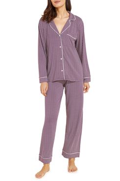 Eberjey Gisele Print Jersey Knit Pajamas