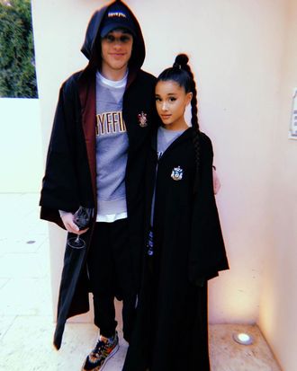 Pete Davidson and Ariana Grande.