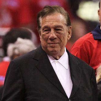 Los Angeles Clippers owner Donald Sterling stands on the sidelines before the game with the Memphis Grizzlies in Game Three of the Western Conference Quarterfinals in the 2012 NBA Playoffs on May 5, 2011 at Staples Center in Los Angeles, California. 