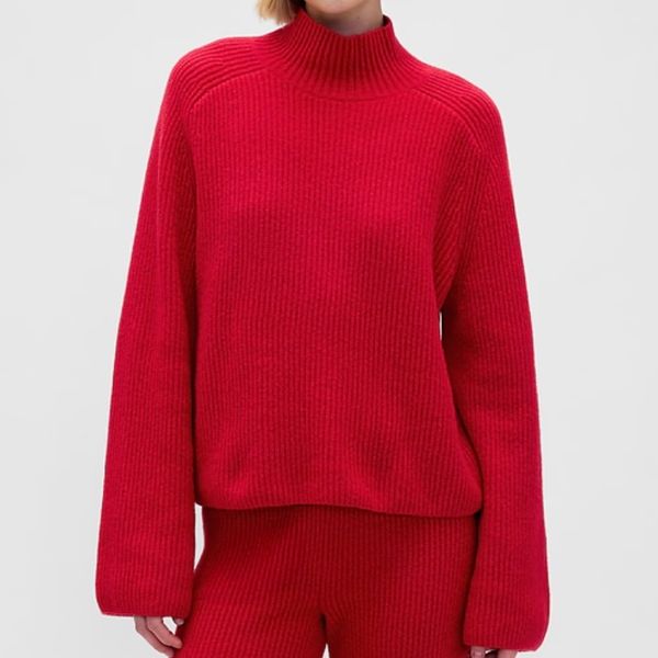 Gap CashSoft Shaker-Stitch Turtleneck Sweater