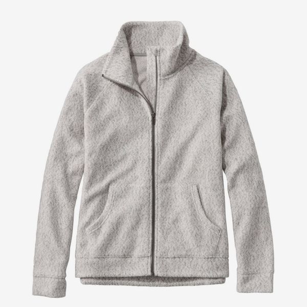 L.L.Bean Women's Heritage Marled Fleece, Zip Cardigan