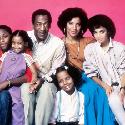 Malcolm-Jamal Warner, Keshia Knight Pulliam, Bill Cosby, Phylicia Rashad and Lisa Bonet (top row, from left), Tempestt Bledsoe (bottom)