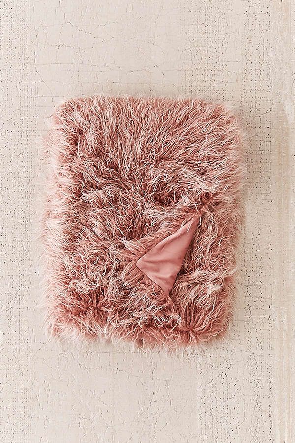 Marisa Tipped Faux Fur Throw Blanket