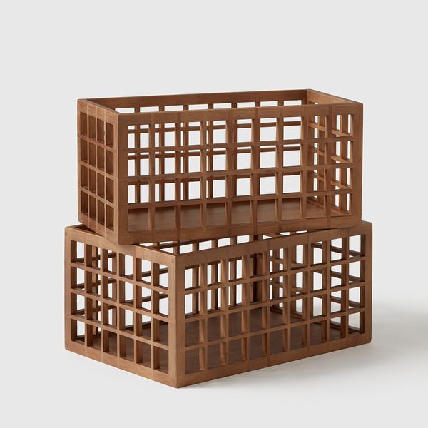 The Container Store x Marie Kondo Narrow Shoji Bamboo Pantry Bin