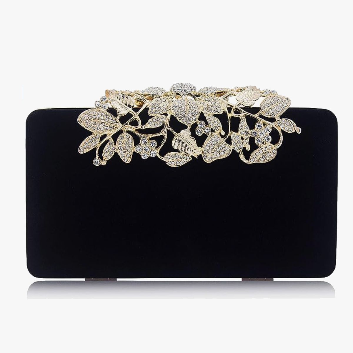 Dexmay Velvet Evening Rhinestone Clutch