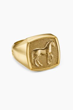 David Yurman Petrvs Horse Signet Ring