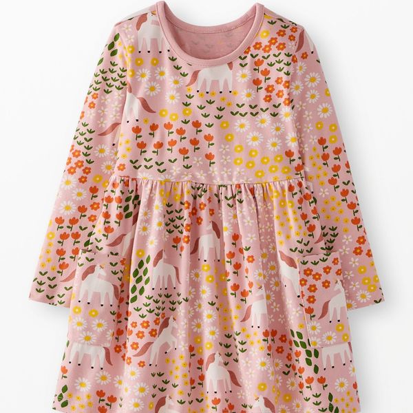 Hanna Andersson Long Sleeve Skater Dress With Pockets
