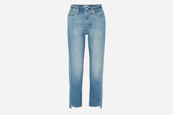 Madewell The Perfect Summer Frayed High-Rise Straight-Leg Jeans