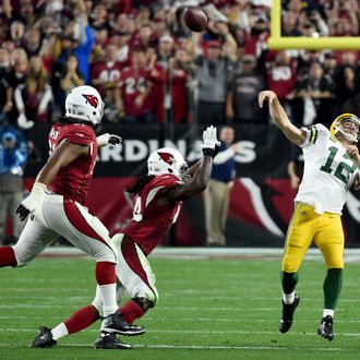 Looking back at the Cardinals-Packers playoff game after the 2015 season,  with a Hail Mary, a Hail Larry and a crazy overtime coin flip