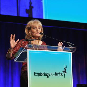 Barbara Walters speaks at the 6Th Annual Exploring the Arts Gala hosted by Tony Bennett And Susan Benedetto at Cipriani 42nd Street on October 4, 2012 in New York City.