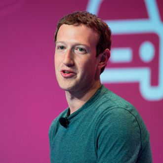 Mark Zuckerberg delivers his keynote address on the opening day of the World Mobile Congress on February 22, 2016 in Barcelona, Spain.