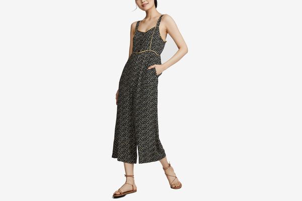 Madewell Tall Button Front Wide-Leg Jumpsuit in Playground Posies