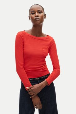 J.Crew Perfect-Fit Three-Quarter-Sleeve T-shirt