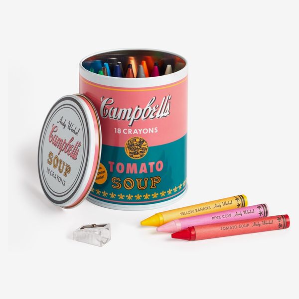 Andy Warhol Soup Can Crayons + Sharpener