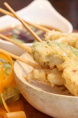 Avocado and fennel with scallion soy sauce