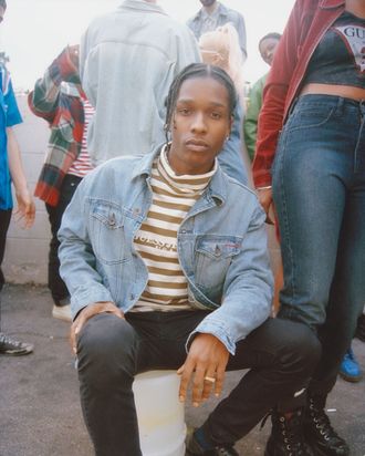 A$AP Rocky in his Throwback Thursday–esque GUESS campaign.