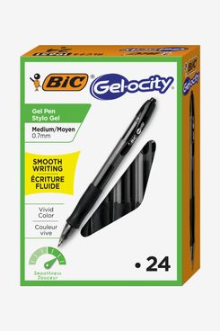 BIC Gelocity Retractable Medium-Point Gel Pens (Pack of 24)