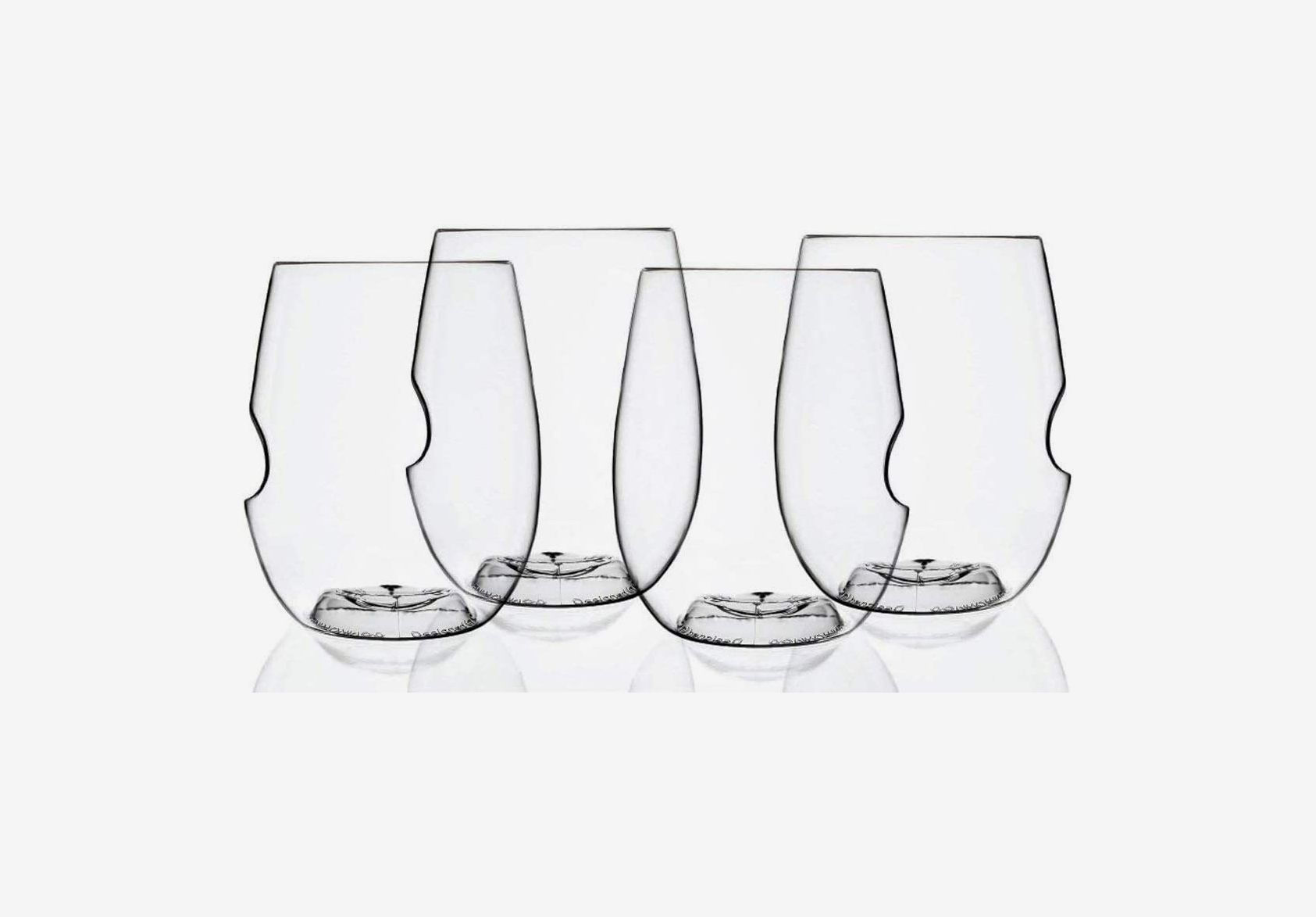 LeadingWare Metallic Gold Color Plastic Wine Glasses Set of 4 (20oz),  Acrylic Red Wine Glass Set, Unbreakable White Wine Glasses - On Sale - Bed  Bath & Beyond - 38198617