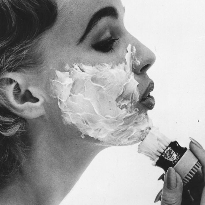 using women's razor on face