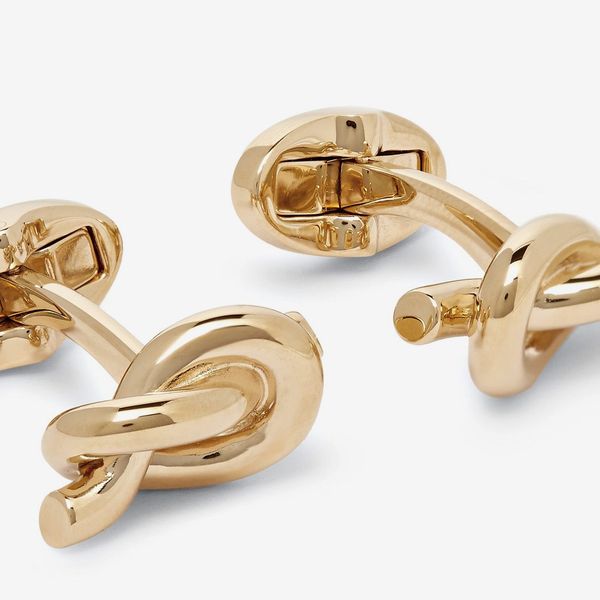 Mulberry Knotted Gold-Plated Cufflinks
