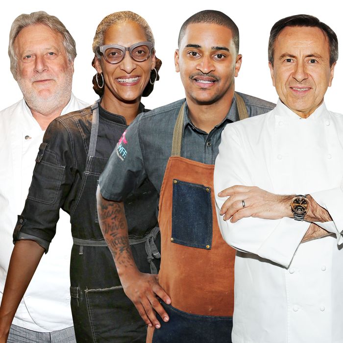 Jonathan Waxman, Carla Hall, JJ Johnson, and Daniel Boulud are all involved.