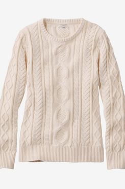 LL Bean Women's Cable Sweater, Crewneck