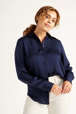 Quince Washable Stretch Silk Blouse