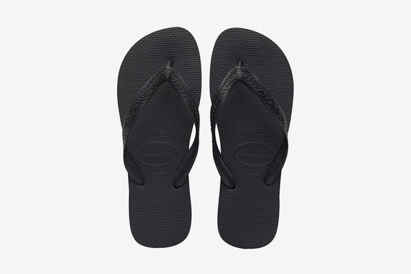 plain black flip flops womens