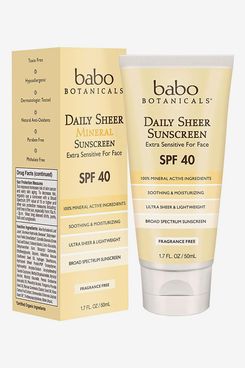 Babo Botanicals Daily Sheer Fragrance Free Sunscreen SPF 40