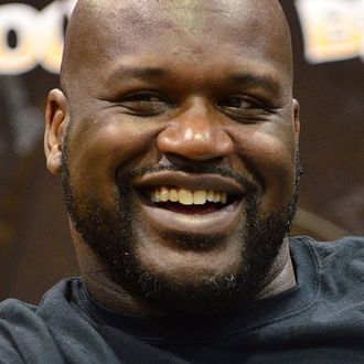Former NBA player Shaquille O' Neal at the Reebok Classic Breakout Classic Rap Roundtable at Philadelphia University on July 9, 2014 in Philadelphia, Pennsylvania. 