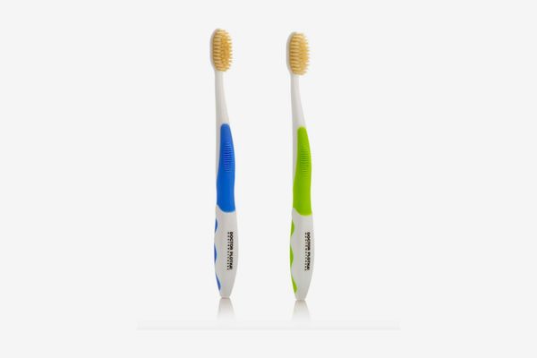 Doctor Plotka's Mouthwatchers Antimicrobial Floss Bristle Silver Toothbrush, 2 Pack