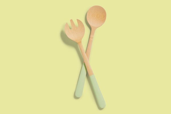 Pebbly Bamboo Salad Servers