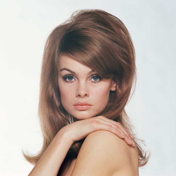 English supermodel Jean Shrimpton, circa 1965.