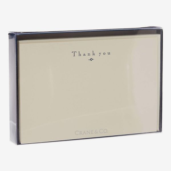Crane & Co. Hand Engraved Navy Thank You Cards, Set of 10