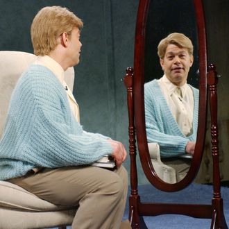 SATURDAY NIGHT LIVE -- Episode 8 -- Aired 12/14/2002 -- Pictured: Al Franken as Stuart Smalley during 